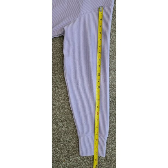 DKNY Sport Lilac Ribbed Long Sleeve Top With Side Zipper Details Size S - Picture 10 of 10